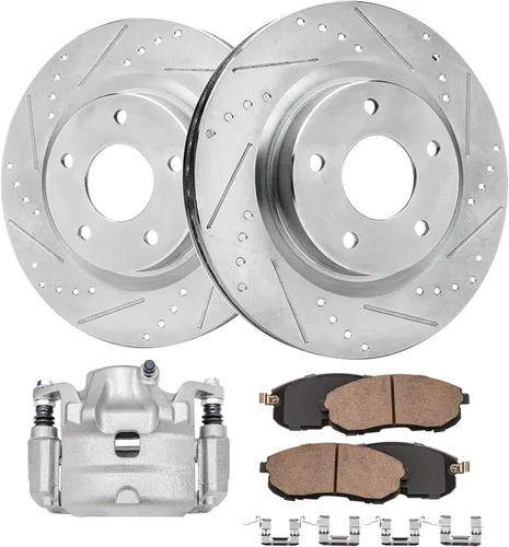 Vista 98 de Detroit Axle - 4 rotores de freno para Chevrolet Cruze 2014 2015 [modelos de motores de gas] Rotores de freno de disco perforados y ranurados