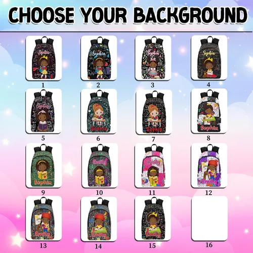 Vista 2 de Texto personalizado Elefante desgaste gafas mochila mochila mochila casual Daypack bolsa para mamá niñas, color86-4, Mochilas Daypack