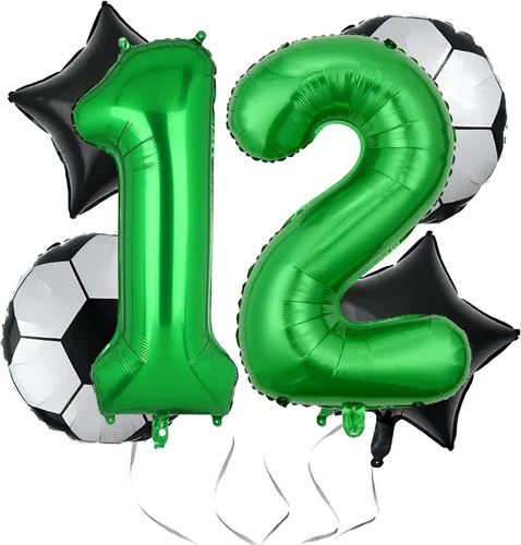 Vista 9 de Globos de fútbol para 2º cumpleaños, suministros para fiesta de cumpleaños de fútbol, Copa del Mundo, Deportes de fútbol, decoraciones de fiesta