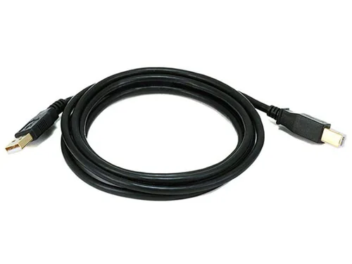 Vista 7 de Monoprice 105436 - Cable USB 2.0 de 0.45 m, de USB 2.0 A macho a B macho 28/24AWG (chapado en oro), color negro