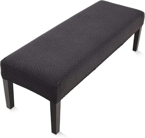 Vista 12 de Fuloon - Funda elástica de jacquard para banco de comedor, antipolvo, desmontable, funda para banco lavable, protector de cojín de asiento para Beige