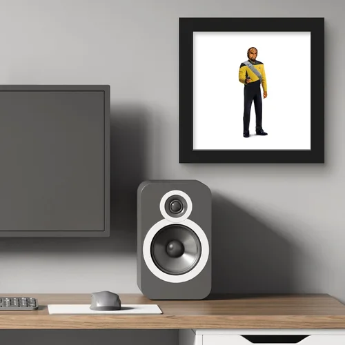 Vista 5 de Trends International Gallery Pops Star Trek: The Next Generation - Póster de pared de Worf, 12.00 x 12.00 pulgadas, versión de marco negro