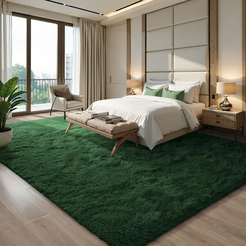 Vista 112 de EVOIONOS Alfombra Redonda Negra para Dormitorio, 4x4 Pies Alfombra de Área Circular Suave y Esponjosa para Sala de Estar, Alfombra Circular de Felpa