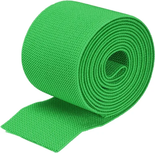Vista 15 de MECCANIXITY Banda elástica ancha de sarga de doble cara de 3 pulgadas, plana de 2 yardas, banda elástica tejida de punto, correa elástica pesada