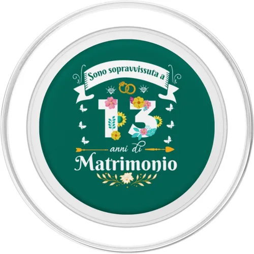 Vista 2 de Sono Sopravvissuta 13 Anni di Matrimonio Per Donna Moglie PopSockets MagSafe PopGrip for iPhone