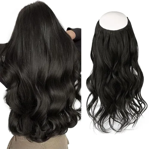 Vista 35 de Sassina Extensiones de Cabello con Alambre Invisible Cabello Humano Real con Alambre Transparente Tamaño Ajustable Clips Seguros Naturales Liso