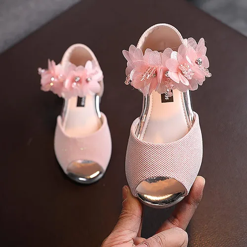 Vista 2 de synia Sandalias de gelatina con velcro para bebé, zapatos de flores antideslizantes para el verano, para niños pequeños, niños grandes