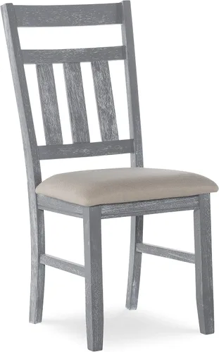 Vista 3 de Powell Turino Side, altura del asiento de 18 pulgadas (juego de 2) silla de comedor, color blanco (457-434)