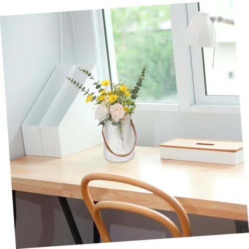 Vista 4 de Jarrón decorativo moderno, florero, flores, plantas, centros de mesa, hogar, oficina, decoración de boda