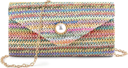 Vista 16 de PACETAP Bolsos de mano con diamantes de imitación para mujer, bolsos de noche con purpurina brillante para fiesta de los años 20, boda, compromiso