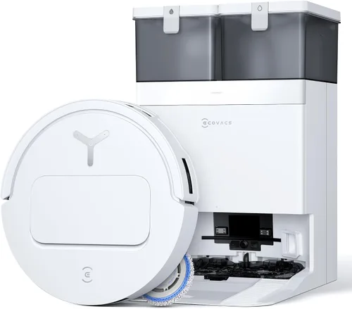 Vista 10 de ECOVACS DEEBOT X12 OMNICYCLONE Robot Aspiradora y trapeador, FocusJet Pre-Spray, estación sin bolsa, rodillo OZMO autolavado instantáneo, succión