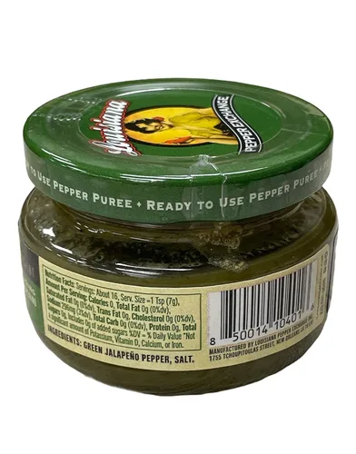 Vista 5 de Louisiana Pepper Exchange Salsa de puré de pimienta y jalapeño verde, condimento picante picante, a base de plantas, sin gluten, reemplaza a