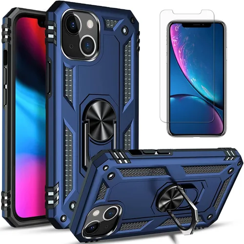 Vista 11 de STARSHOP Funda compatible con iPhone 13 Mini, con protector de pantalla de vidrio templado incluido, protección contra caídas de grado militar a