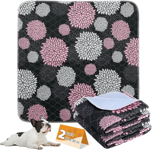 Vista 41 de KOOLTAIL Almohadillas lavables para orina de perros, paquete de 2 almohadillas de entrenamiento súper absorbentes reutilizables impermeables