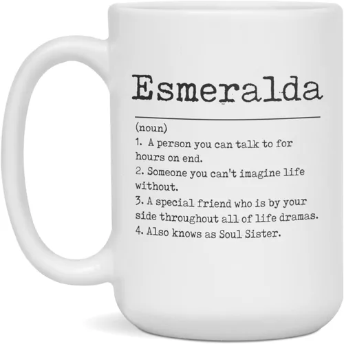 Vista 3 de Soul sister mug Esmeralda best friend definition custom personalized mug, 11-Ounce White