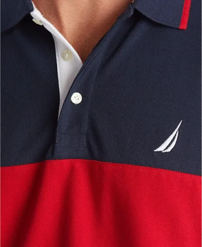 Vista 5 de Nautica Polo de manga corta 100% algodón piqué bloque de color para hombre