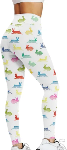 Vista 4 de Leggings con estampado bohemio para mujer, suaves, elásticos, ajustados, cómodos, de cintura alta, para entrenamiento, atletismo, fitness, yoga