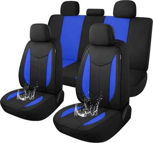 Vista 11 de CAROMOP Funda de neopreno para asiento de automóvil, 2 asientos delanteros, fundas de asiento impermeables para automóviles, ajuste universal