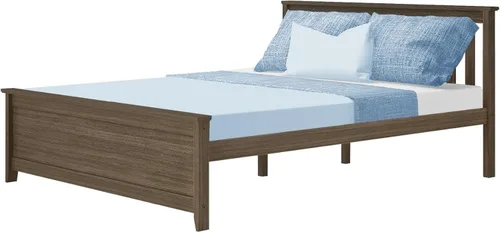 Vista 4 de Max & Lily - Cama Queen, marco de cama con cabecero para niños, listones, color arcilla.