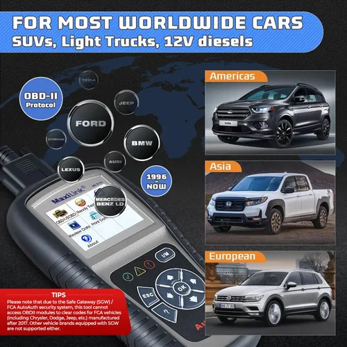 Vista 8 de Autel MaxiLink ML519, herramienta de escaneo OBD2 de modo 6 mejorado, herramienta de escaneo de diagnóstico automático, lector de código de fallo