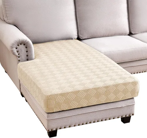 Vista 34 de Deep Dream - Funda elástica para cojines de sofá, funda protectora para muebles, funda para asiento de sofá (sofá extragrande, beige)