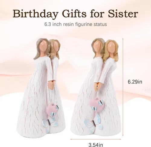 Vista 2 de Figura de regalo para hermanas, regalos de amistad para mejores amigas, regalos de aniversario de cumpleaños para mujeres, regalo para hermana