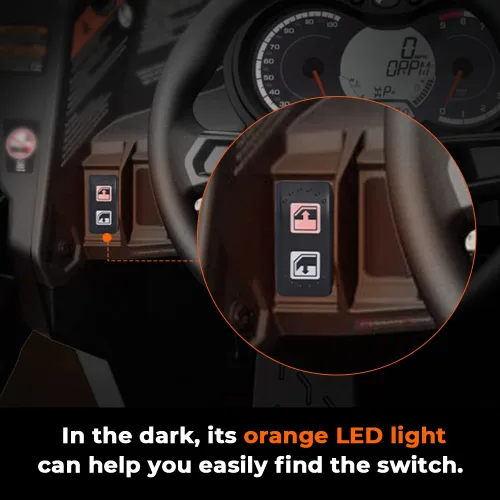 Vista 2 de Interruptor de elevalunas eléctrico del conductor de la mano izquierda para Can-Am 2016-2020 Defender & Defender Max 18-19 HD8 HD10 8 Pin Izquierdo