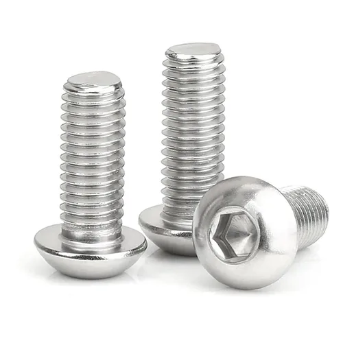 Vista 16 de Tornillos M3 10 mm, Tornillo y perno de cabeza de botón de casquillo de enchufe M3-0.5x10mm, pernos de acero inoxidable, accionamiento hexagonal