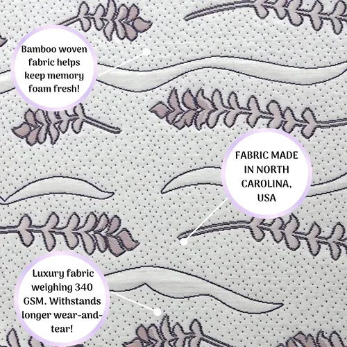 Vista 4 de Sleep Touch Lavender Luxury - Colchón y almohada de espuma viscoelástica con infusión de gel, 10 pulgadas, certificado CertiPUR-US, cama en caja