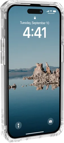 Vista 4 de URBAN ARMOR GEAR UAG - Funda diseñada para iPhone 14 Pro, translúcida y transparente de 6.1 pulgadas, imán integrado compatible con carga MagSafe