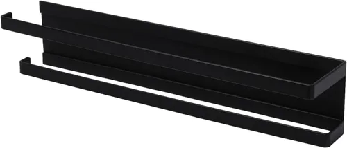 Vista 24 de Household Essentials Estante organizador magnético de metal, negro