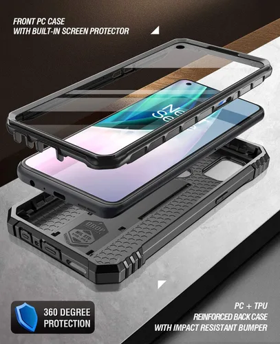 Vista 3 de Poetic Revolution Series - Funda protectora para OnePlus Nord N10 5G, de cuerpo completo, resistente de doble capa, a prueba de golpes, con función