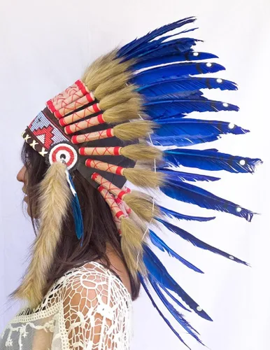 Vista 2 de Tocado de estilo indio nativo americano ajustable muchos
