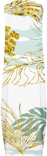 Vista 5 de Maxi Vestido Mujer Floral Rainbow Tie Dye Print Vestidos Mangas Fluido Bolsillos Vestido Largo Vneck Color Block Vestidos