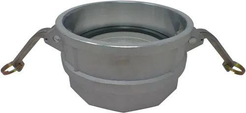 Vista 9 de Gloxco Tipo D de aluminio leva y ranura de manguera de conexión, 1" Camlock hembra x 1" NPT hembra (CAM-10-D-AL)