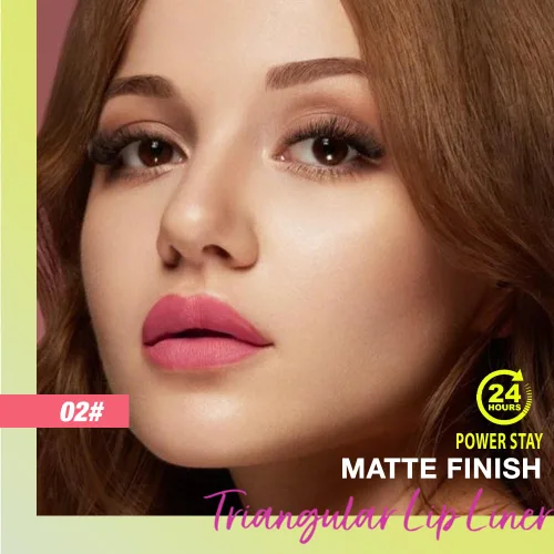 Vista 2 de evpct Lápiz delineador labial Dusty Rose en forma de triángulo para mujeres, lápiz labial retráctil con punta triangular para esculpir, rellenar