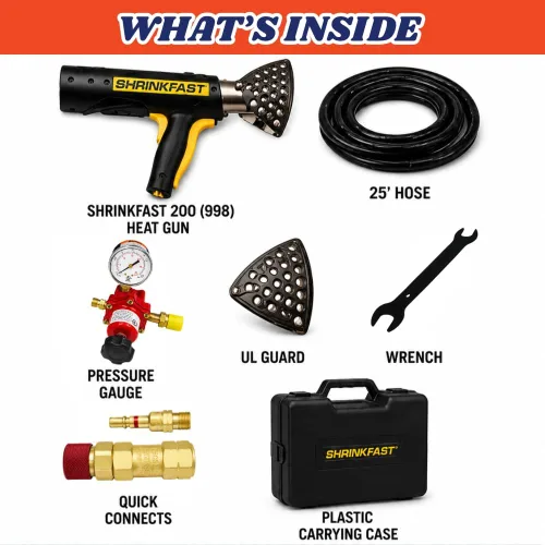 Vista 2 de Mr. Shrinkwrap Kit de pistola de calor 998 con conexiones rápidas