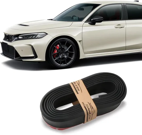 Vista 7 de UGSHY 1 PC 2,5 m/8,2 pies Tira de Goma Anticolisión para Coche, Labio Frontal Universal para Coche, Labio de Parachoques Delantero, Labio