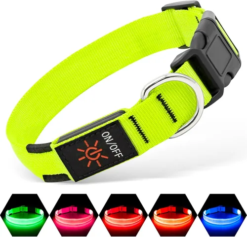 Vista 15 de Illumifun Collar LED para Perros Pequeños - Collar de Seguridad para Perros con Luz Recargable por USB, Collar con Luz de Correa de Nailon Ajustable