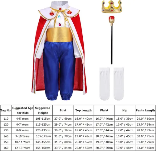 Vista 7 de Disfraz de príncipe encantador para niños, disfraz de príncipe real medieval para niños, disfraz de príncipe real, disfraz de Halloween para niños