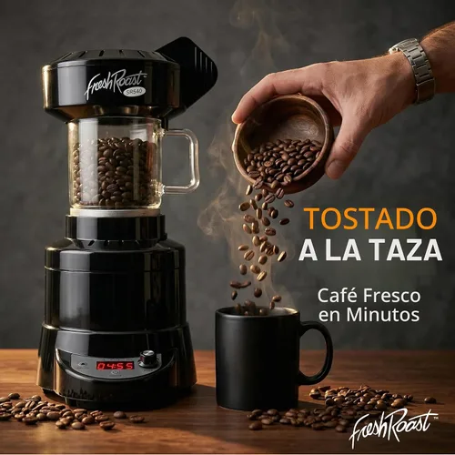 Vista 9 de SR540 Tostador Automático de Granos de Café Tueste Café en Casa Ajustes de Calor Variables Control de Ventilador de Convección Pantalla