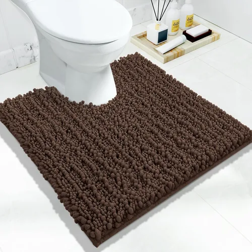 Vista 129 de Yimobra Alfombras de Baño Antideslizantes Lavables - Alfombra de Baño de Chenilla Ultra Suave Absorbente, Alfombra Peluda de Secado Rápido para Negro