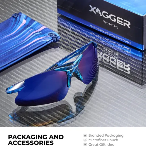 Vista 5 de Xagger Gafas de sol deportivas polarizadas para niños y niñas de 8 a 14 años niños adolescentes béisbol sóftbol TR90