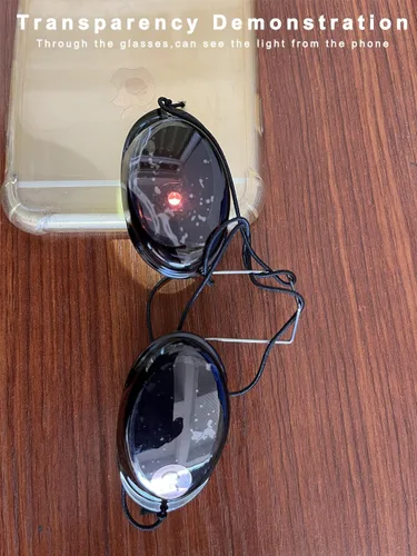 Vista 2 de Gafas protectoras pacientes de belleza para IPL, láser, LED, tratamiento de lámpara UV, sin bloqueo de luz, transparente