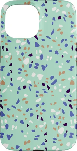 Vista 6 de Fun Vintage Green, Blue, White and Black Terrazzo Case for iPhone 16