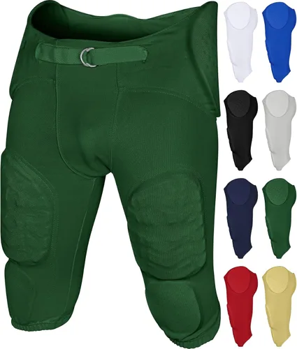 Vista 12 de Exxact Sports Proline Men's Integrated Football Pants with 7 Flex Pads Negro