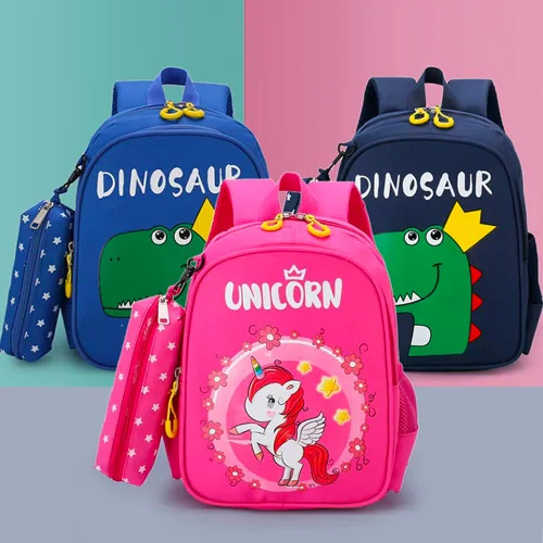 Vista 3 de LESNIC Mochila A5 para niños, Azul, Mochilas para niños