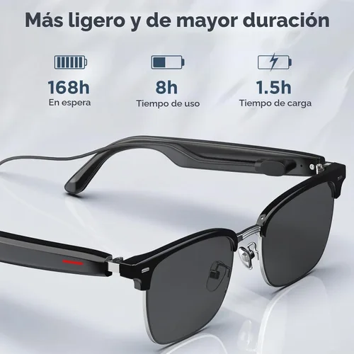 Vista 2 de Gafas de sol inteligentes Bluetooth con traducción y protección UV400