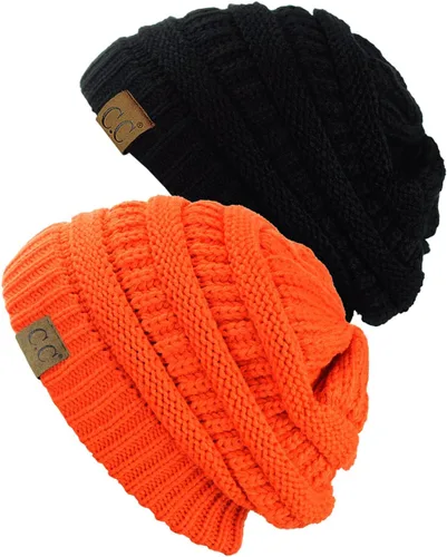 Vista 12 de Gorro a la moda de tejido suave abultado, cálido y elástico de C.C