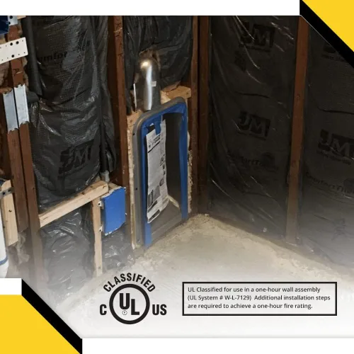Vista 5 de Caja de secadora de nueva construcción Ventilación de secadora interior Caja de ventilación de secadora empotrada con puerto de gas